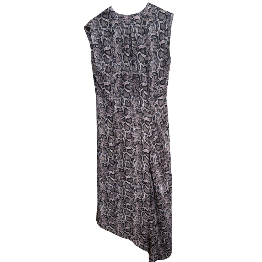 AllSaints Tate Misra Dress Snake Print Sleeveless Asymmetric Hem Maxi Small - Picture 3 of 8